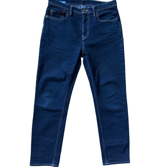 ACNE Studios Bla Konstant River Cobalt Blue White Stitched Tapered Jeans Size 30 - Picture 1 of 8